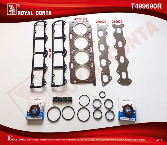 Motor Takım Contası (Reinz Keçe+sub.las) Doblo-pal...