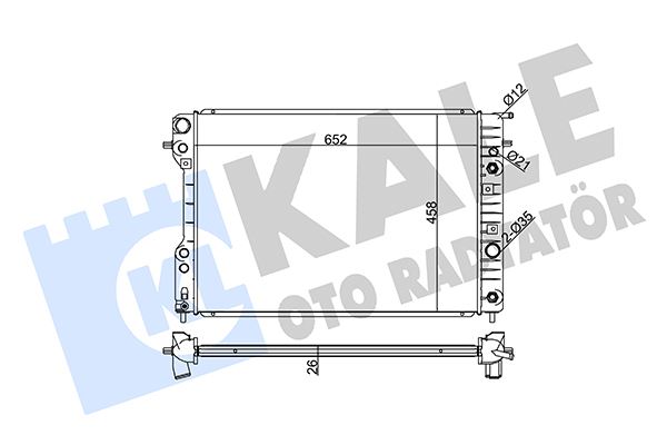 SU RADYATORU OPEL OMEGA B (652X458X26) (AL/PL/BRZ) (OTOMATIK)
