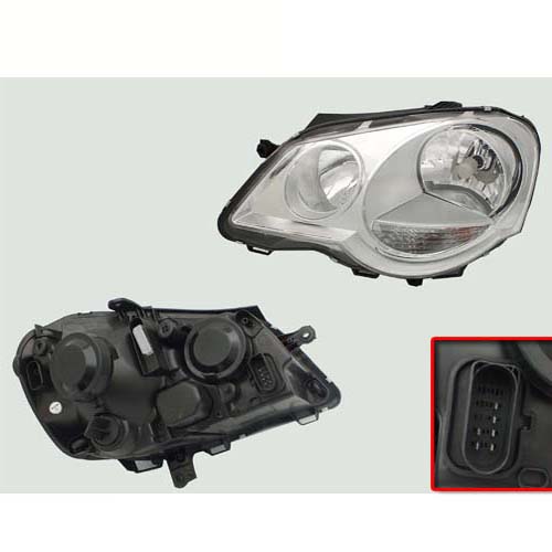FAR+SİNYAL SOL POLO (9N) 1.2 1.4 (10.2001-11.2009) 1.4TDİ (05-09) 1.4FSİ (02-06) 1.6 16V (06-09) 1.9SDİ 1.9TDİ (2001-2009) (ELEKTRİKLİ) (H7+H1)