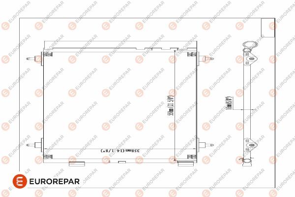 KLIMA RADYATORU BERLINGO-PARTNER 08> C4 04> 307 00> 1.4 16V1.6 16V-2.0 16V (AL/AL) (570X359X16) (KURUTUCU ILE)