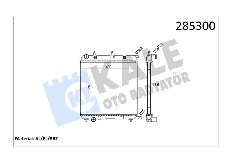 RADYATÖR BRAZİNG C3 04/02>207 02/06>1007 04/05>(KLİMASIZ+MEK) (380x409x26)