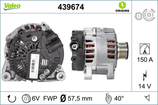 Alternatör 14V 150A PARTNER-BERLINGO-P206-P207-P30...