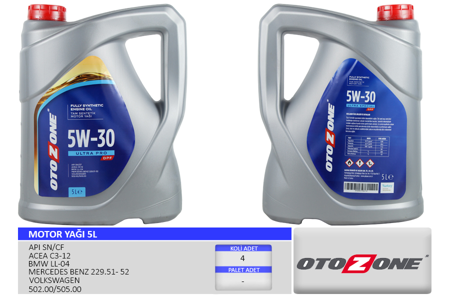 Motor Yağı 5W30 5 Lt Ultra Partiküllü-dpf Tam Sent...