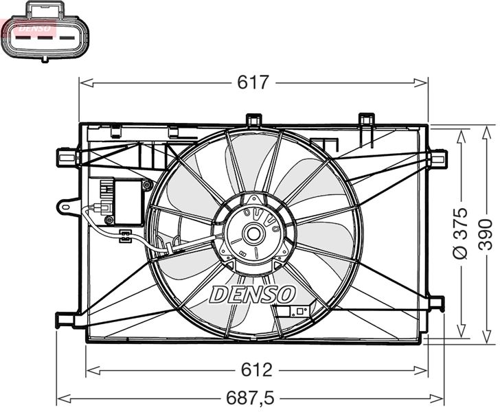 DAVLUMBAZLI FAN MOTORU TOYOTA COROLLA 1.6L 1ZR-FAE ZRE210 19-> (12V)