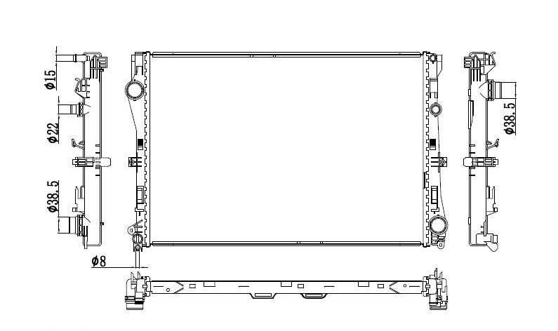 Radyatör C-class W 205 (14-) E-class W 213-238