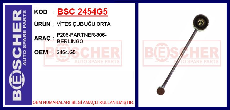 Vites Çubuğu Orta P206-PARTNER-306-BERLINGO