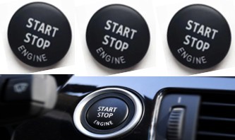 Start Stop Düğme Kapağı Siyah