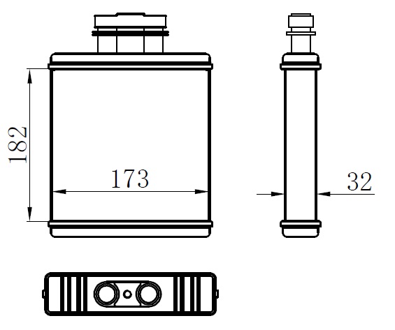 KALORİFER RADYATÖRÜ BRAZİNG POLO 1.4İ-1.4 TDI 01=> (182X173X32) (OTO.-MEK.)