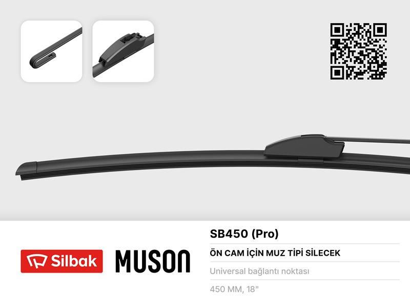 Silecek Süpürgesi 450mm (Muz Tipi) Üniversal