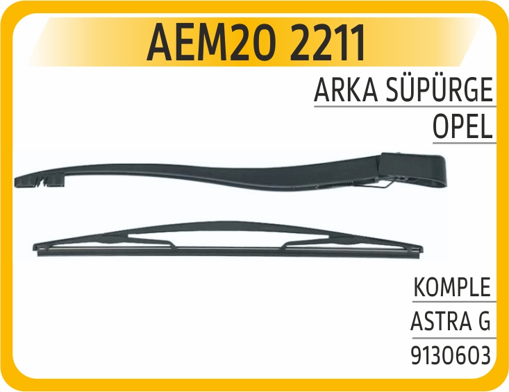 ARKA SİLECEK KOLU + SÜPÜRGESİ KOMPLE OPEL ASTRA G 98>