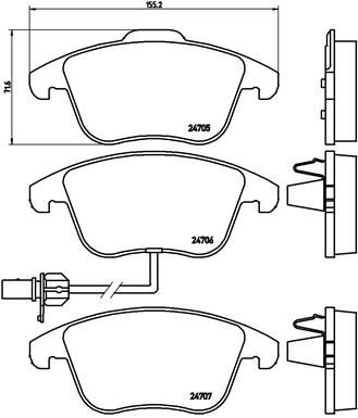 ÖN BALATA AUDI A4 - A5 09=>(GDB1814)(0986TB3164)