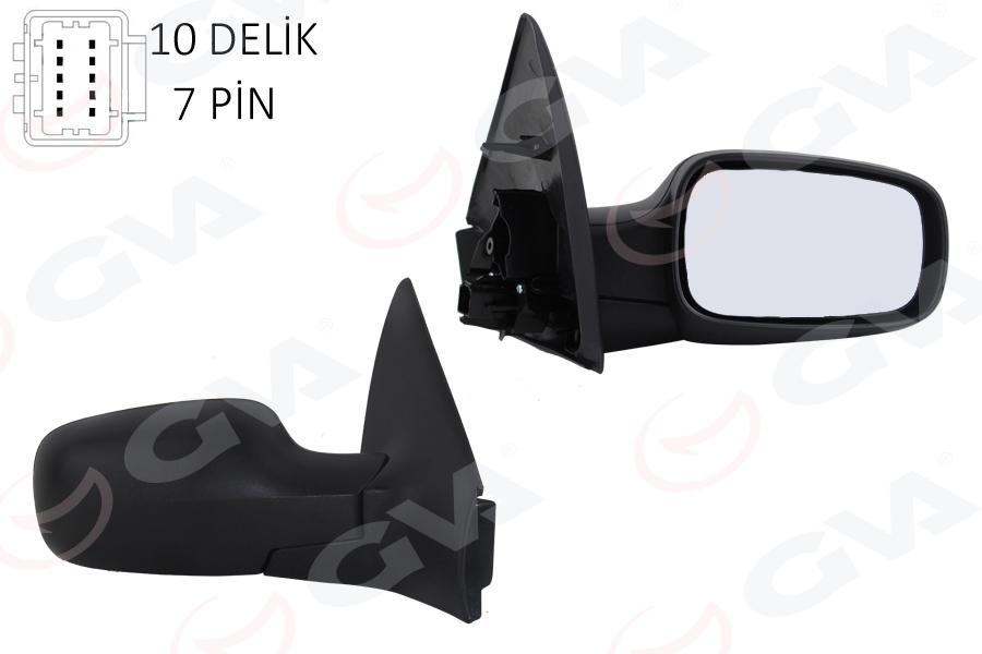DIŞ DİKİZ AYNASI SAĞ MEGANE 02> ELEKTRİKLİ+ISITMALI+SENSÖRLÜ+KONVEKS 7 FİŞ VM-138EHSR