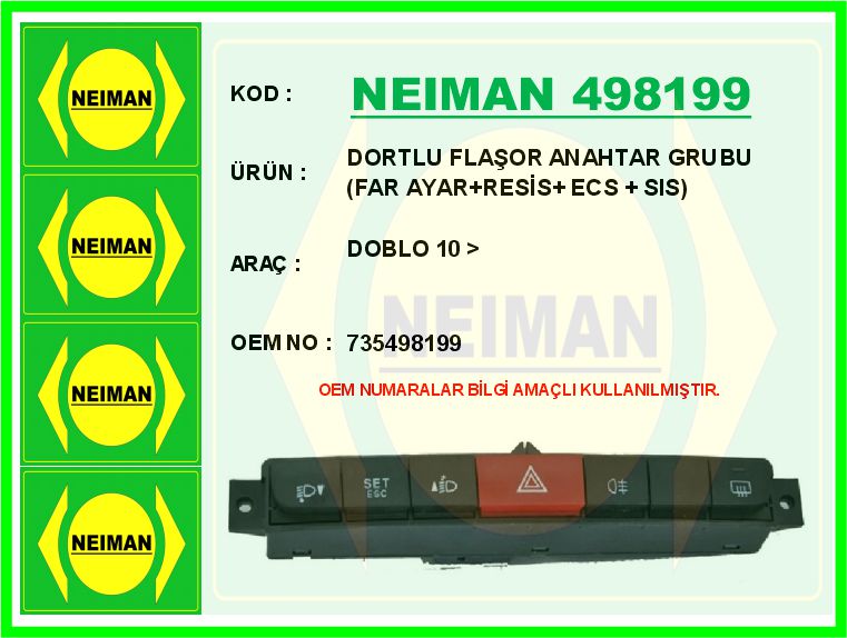 Dortlu Flaşor Anahtar Grubu