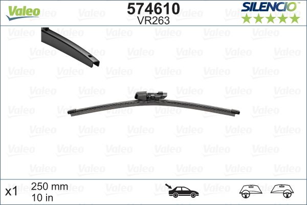 ARKA SILECEK SUPURGESI 250MM  CITIGO 11>17 SCIROCCO III 08-> T-CROSS / DS4 21-> ARONA 17-> E-UP 11->
