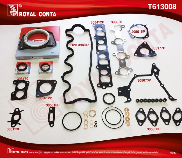 Motor Takım Conta (Reinz.keçeli+skc'siz) Doblo-pun...