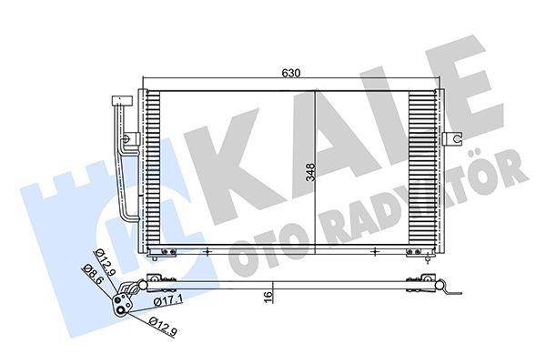 KLİMA RADYATÖRÜ KONDENSER VOLVO S40 I-V40 (AL-AL) (628X348X16)