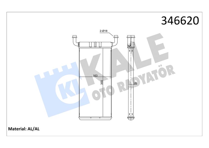 KALORIFER RADYATORU MERCEDES SPRINTER B906 . VW CRAFTER 30-35-50