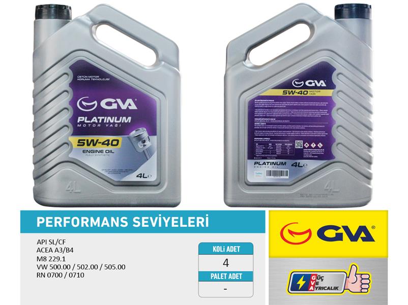 Motor Yağı 5W40 4 Lt Platinum Tam Sentetik Api
