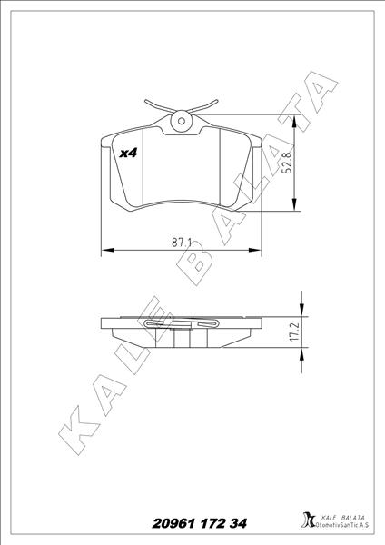 Arka Balata Fluence-megane II-III-P207-P308-P307-P...