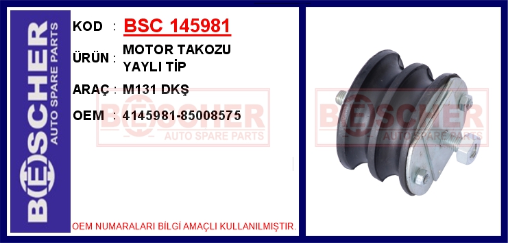 Motor Takozu Yayli Tip M131 Dkş