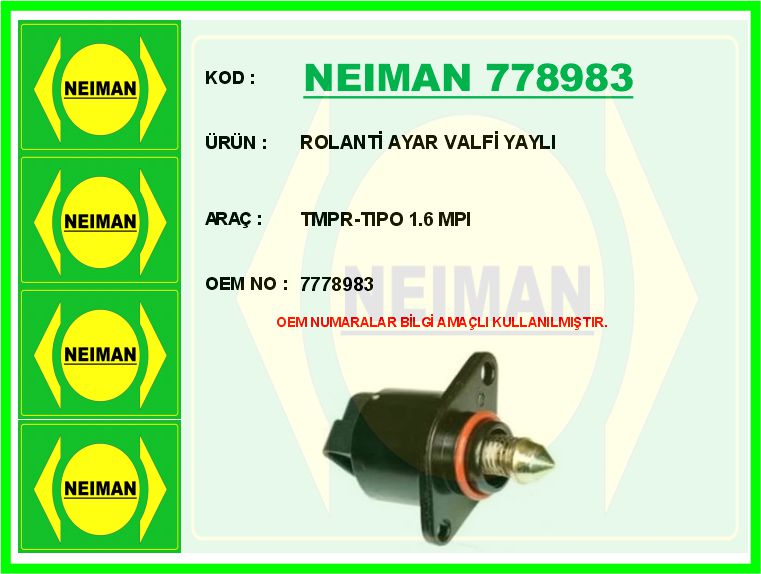 Rolanti Ayar Valfi Yayli Tmpr-tipo 1.6 Mpi