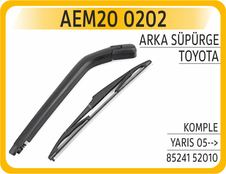 SILECEK KOLU ARKA + SUPURGE + KAPAK TAKIM YARIS 08-13