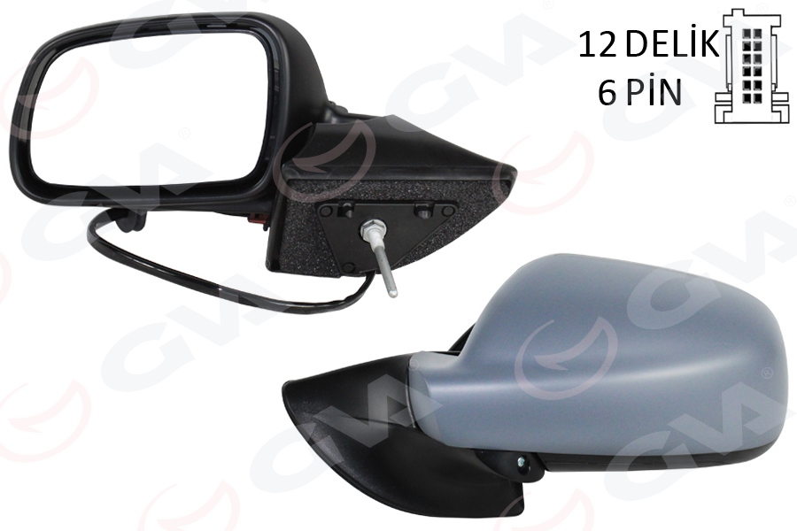 DIŞ DİKİZ AYNASI SOL PSA 407 (04-09)ELEKTRİKLİ+KATLANIR+ISITMALI+ASTARLI+MAVİ KONVEKS CAM