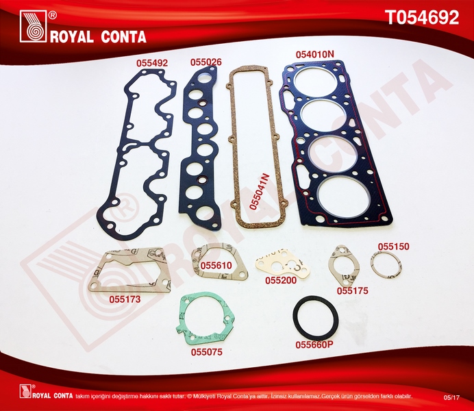 (T054692N) Üst Takım Conta Tipo-uno