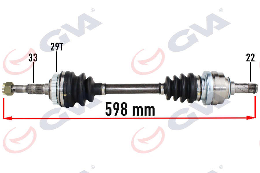 KOMPLE AKS SOL OPEL VECTRA B 1.6 (99-02) MAKYAJLI KASA ABS`Lİ (29DİŞ) (598mm)