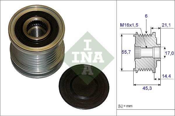 ALTERNATÖR KASNAĞI AUDI A4-A6 01-06 1.6-2.0 BENZİNLİ (ALT-ALZ-BFB)