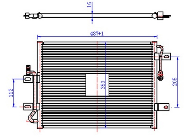 KLİMA KONDENSERİ ALBEA 1.2-1.6 (445x350x16)