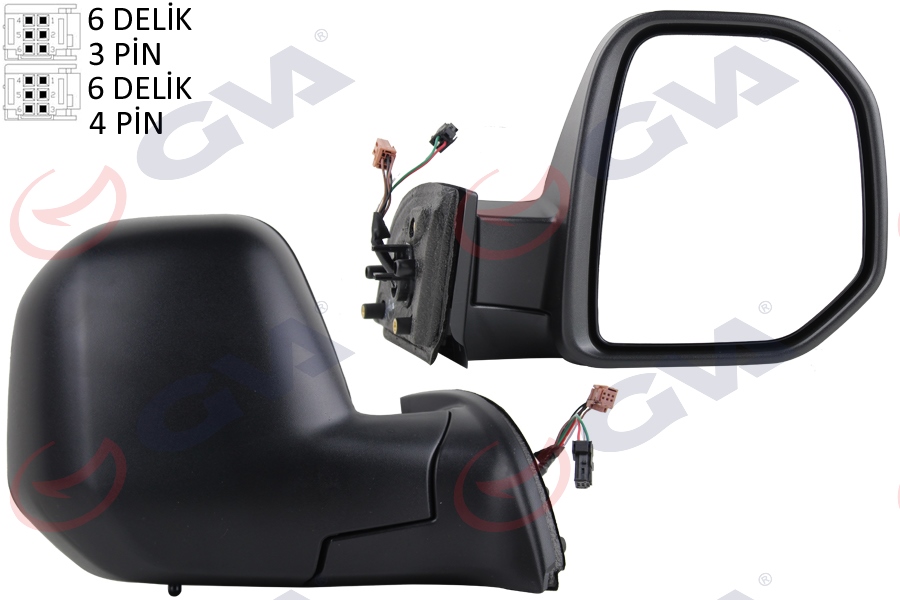 DIŞ DİKİZ AYNASI SAĞ BERLINGO-PARTNER 08> ELEKTRİKLİ+ISITMALI+SENSÖRLÜ+KONVEKS VM-6118EHSR