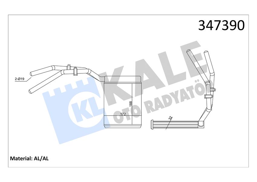 KALORİFER RADYATÖRÜ FORD FOCUS-C MAX 04>BENZİNLİ/DİZEL