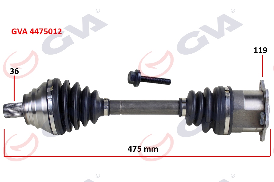 KOMPLE AKS SOL CADDY-GOLF5-JETTA-PASSAT 1.9-2.0 TDİ (03-09) (475mm)