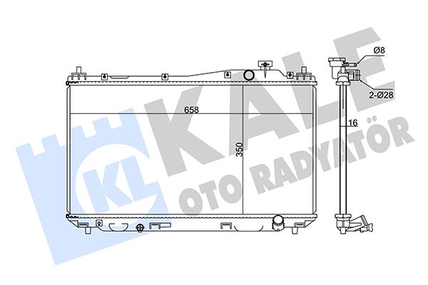 RADYATÖR CIVIC VII (MEKANİK) (AL/PL/BRZ) (350x658x16)