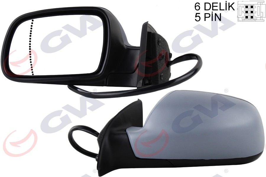Dış Dikiz Aynası Sol 307 02> Elektrikli+isitmal...