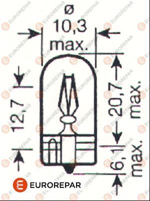 Erp 12V-W5W Ampul