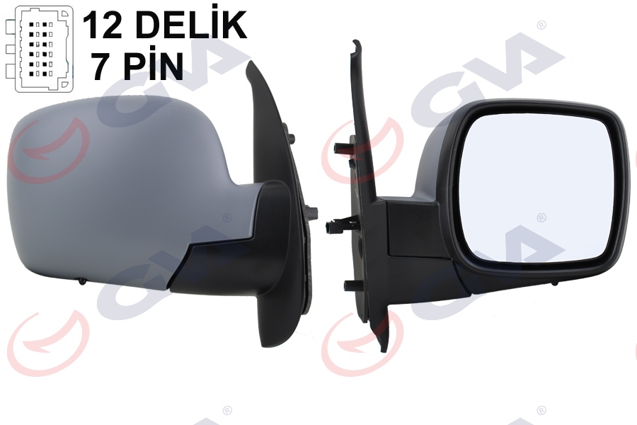 DIŞ DİKİZ AYNASI SAĞ KANGOO 08> ELEKTRİKLİ+ISITMALI+ASTARLI+SENSÖRLÜ+KONVEKS VM-6131EHPSR