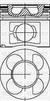 Motor Piston+segman (0.50) 330D-530D-730D-FREELAND...