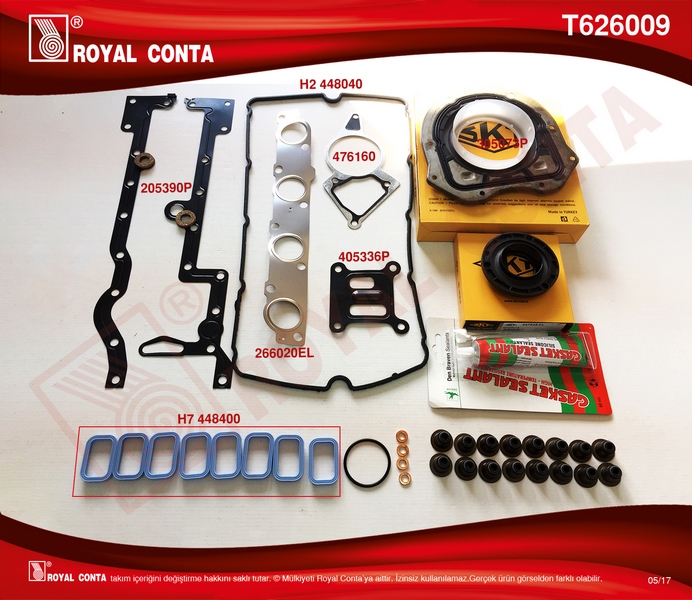 Motor Takım Conta (Skt Keçe+subap Las+skc'siz) Box...