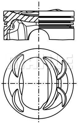 PİSTON+SEGMAN 0.50 (75.50mm) CORSA F 19> CROSSLAND 17> P108 14> P208 19> P301 14> P308 13>21 P2008 13>18 C1 14>18 C3 16> C4 CACTUS 14> DS3 10>15 1.2 VTI (EB2-EB2F-EB2M-B12XE-F12XEL) (60kw-82ps / 55kw-75ps)