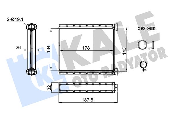 KALORİFER RADYATÖRÜ RENAULT CLIO V 19> CAPTUR II 20> (134X167.5X26)