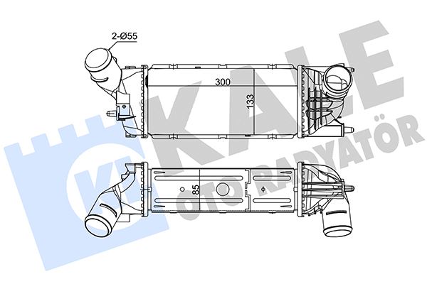 TURBO RADYATÖRÜ (INTERCOOLER)407 04>C5 04> 1.6HDI-2.0HDI(DV6TED4-DV6TED4/F) (300x133.4x85)