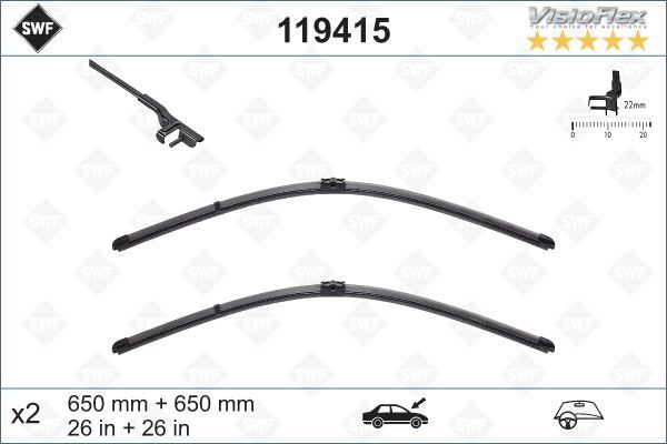 Silecek 65+65cm