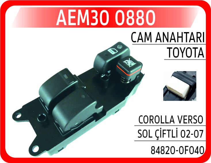Cam Açma Düğmesi Sol