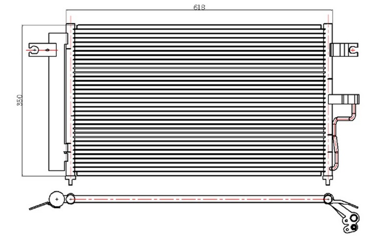 KLİMA KONDENSERİ ACCENT ADMIRE 1.5 CRDİ (03-06) (615x352x16)