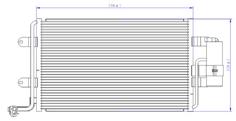 KLİMA KONDENSERİ BORA-GOLF IV-A3-OCTAVIA LEON-TOLEDO 1.4-1.6-1.8-1.9 (538x365x20)