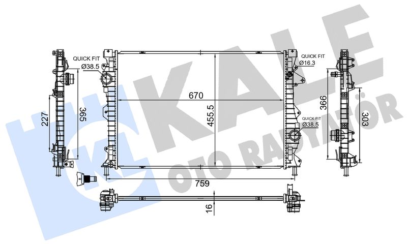 MOTOR SU RADYATORU LAND ROVER DISCOVERY L550 L462 RANGE ROVER EVOQUE L538