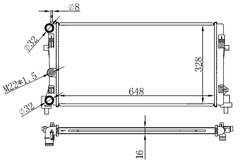 Radyatör Brazing A1-IBIZA V-polo 1.2-1.4-1.6 09=&g...