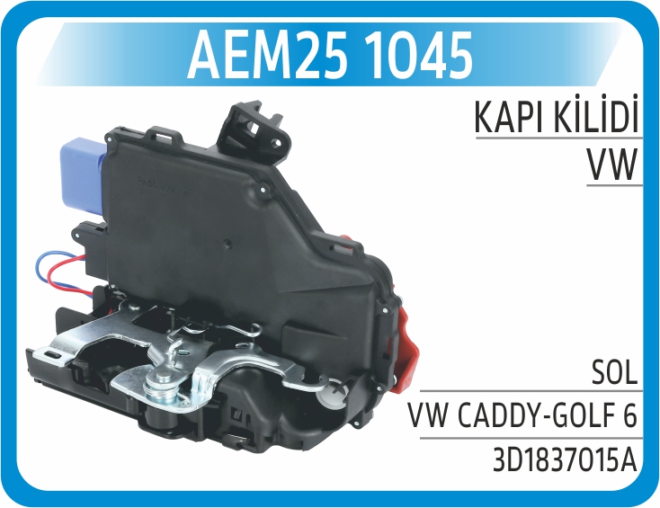 KAPI KİLİDİ SOL VW CADDY-GOLF 6
